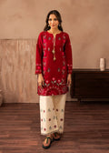 BP-1009 Ruhayee White & Red Printed Lawn Suit – Unstitched 2 Piece
