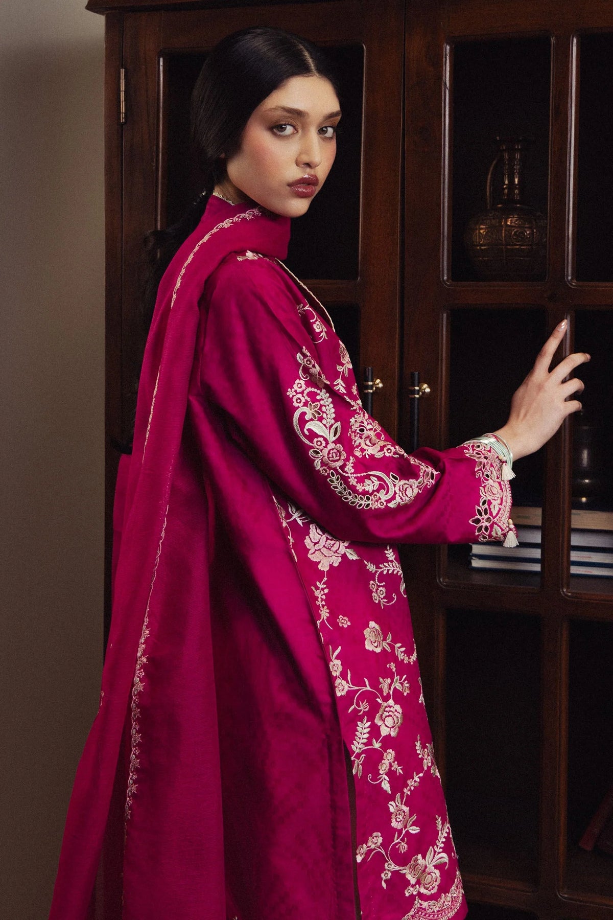 BP-1023 Unstitched 2 Piece Suit – Fuchsia Pink