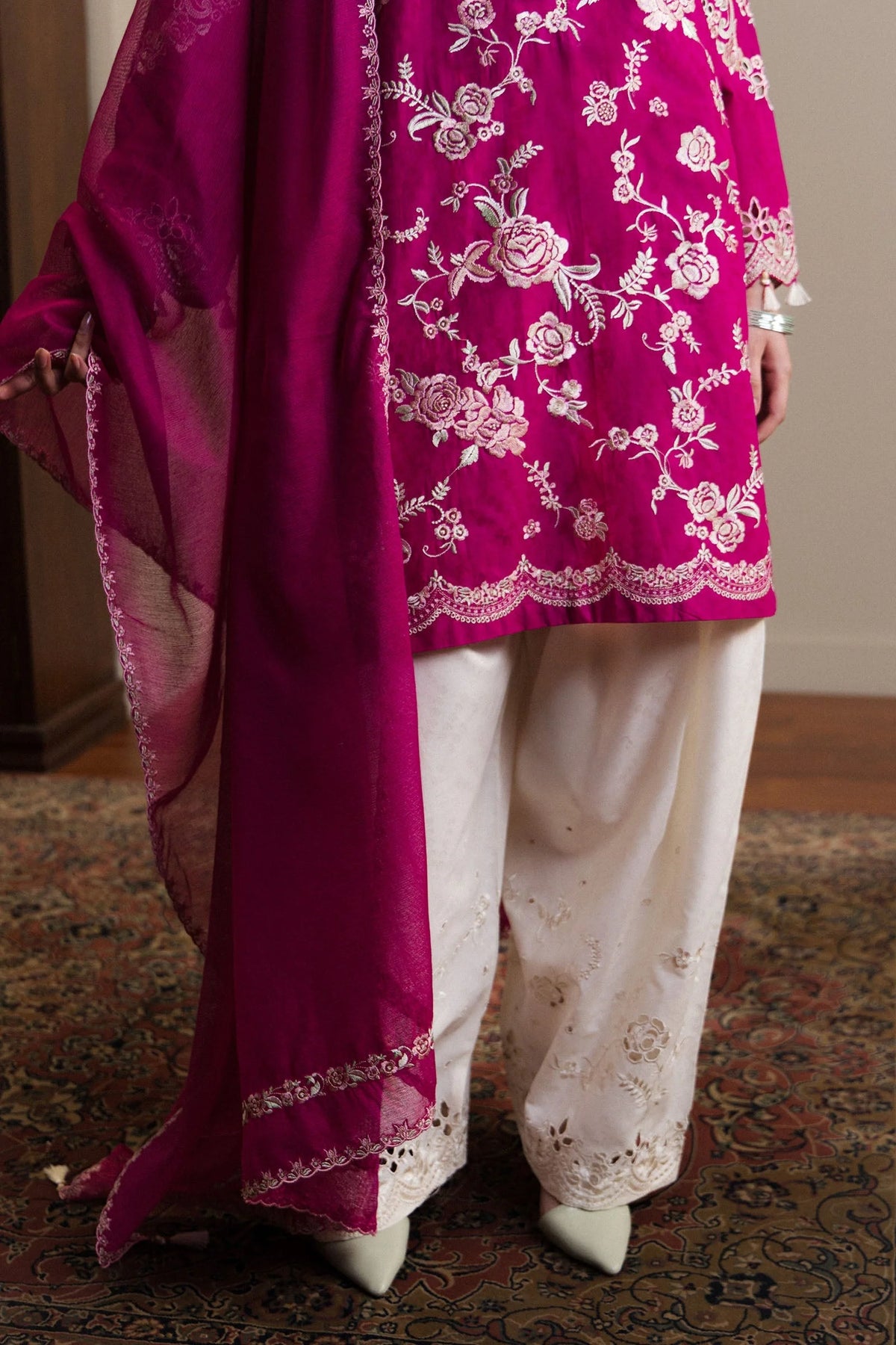 BP-1023 Unstitched 2 Piece Suit – Fuchsia Pink