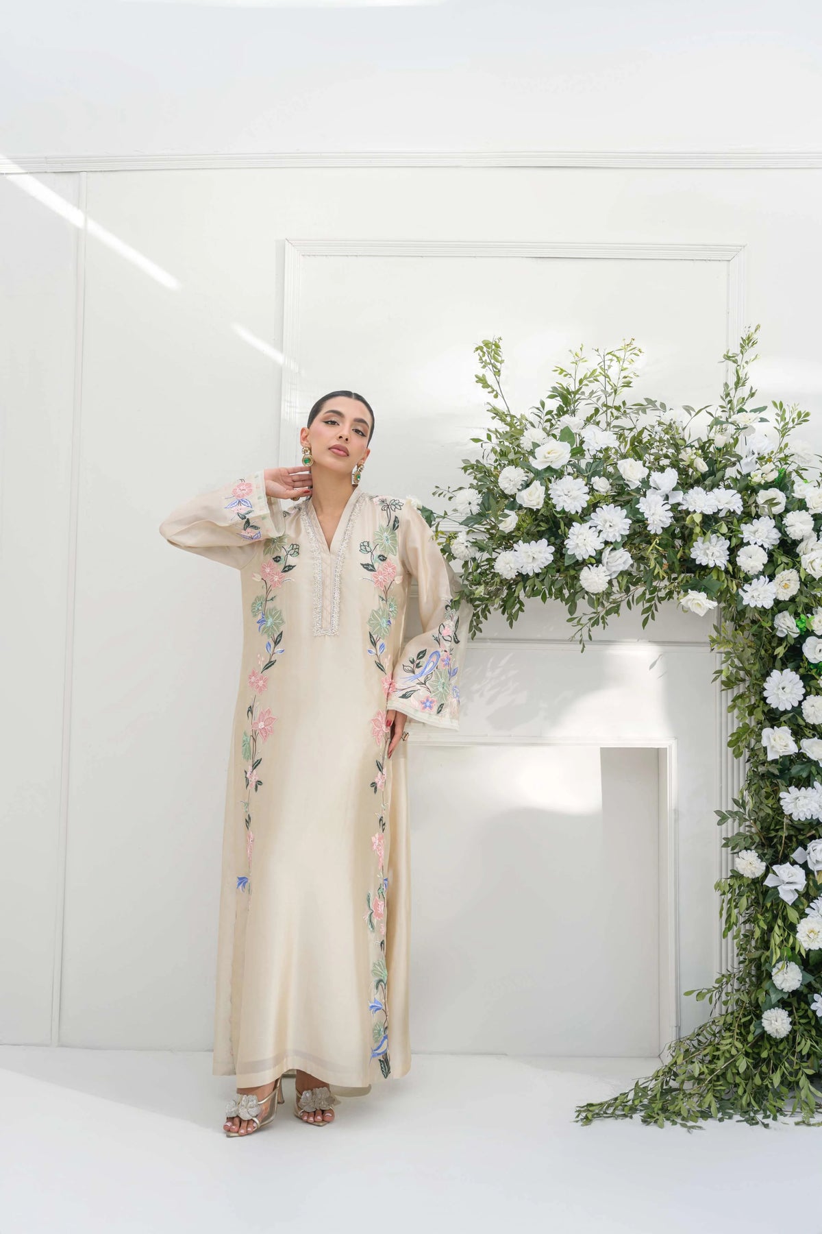 BP-1025 – Embroidered Silk Kaftan