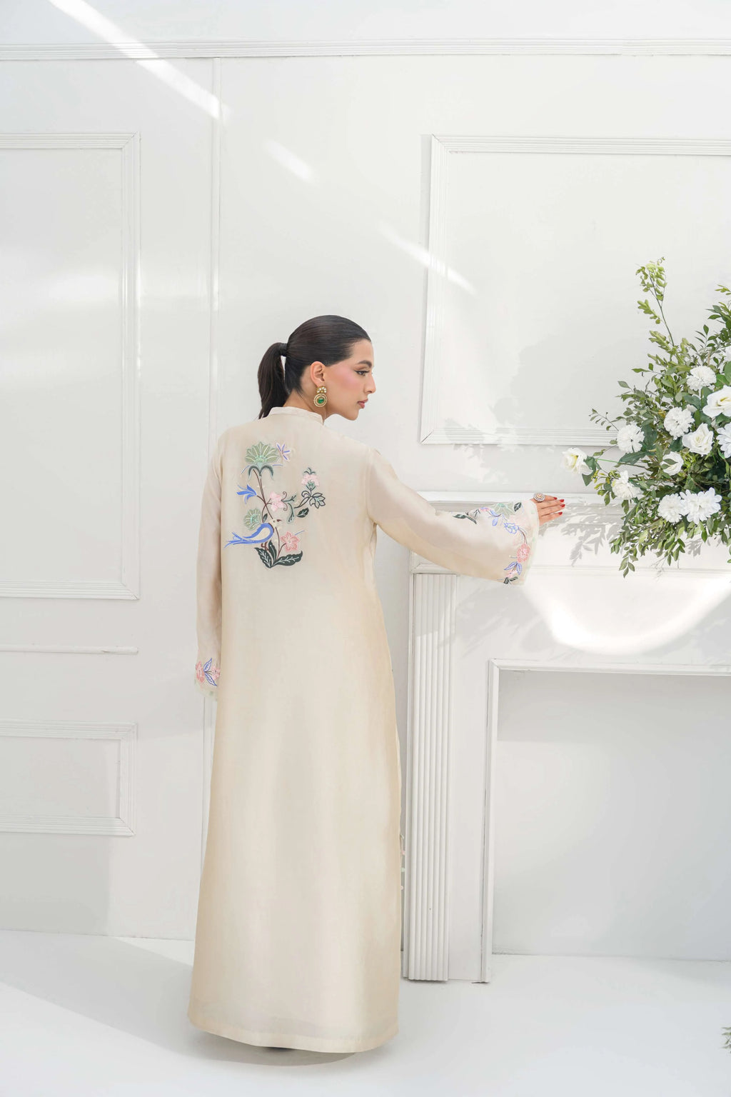 BP-1025 – Embroidered Silk Kaftan