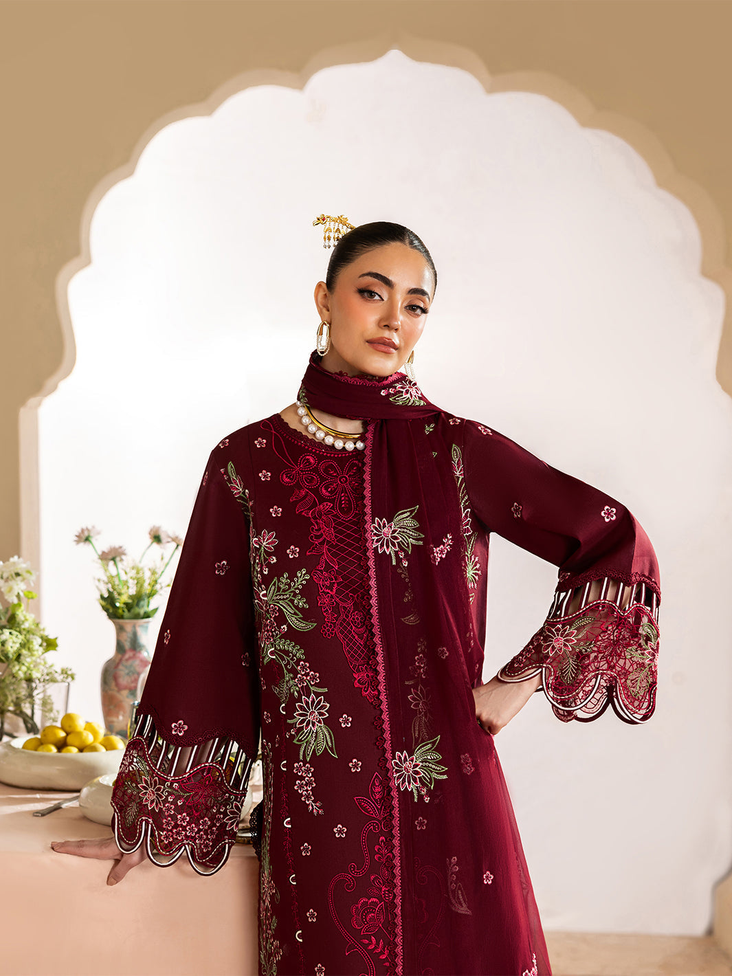 BP-1013 Luxury Lawn Unstitched 3 Piece Suit