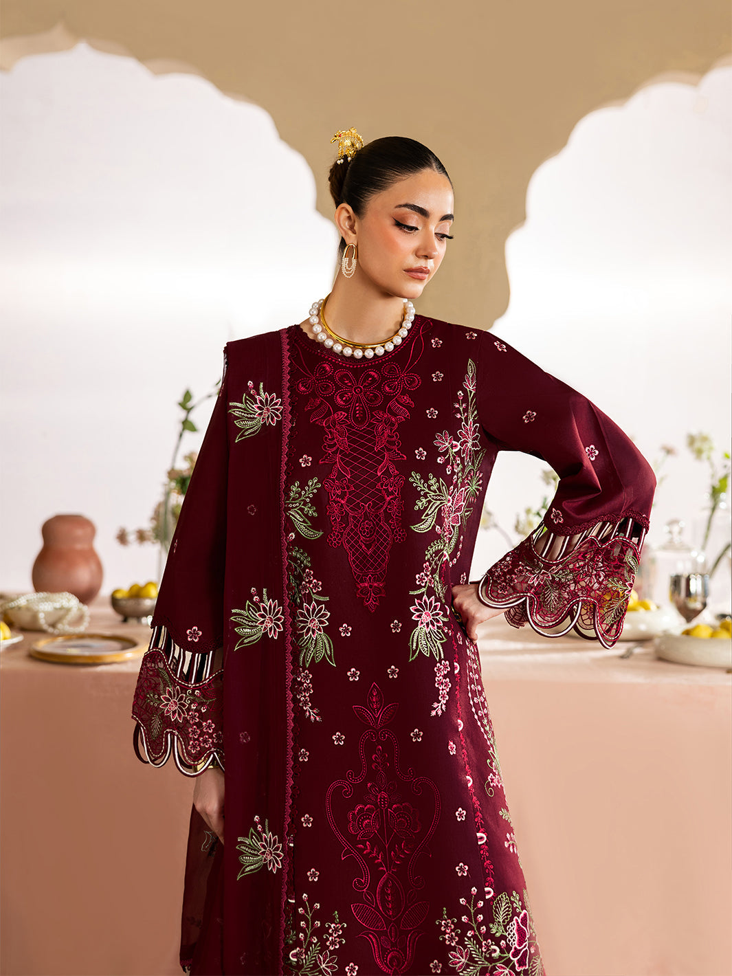 BP-1013 Luxury Lawn Unstitched 3 Piece Suit