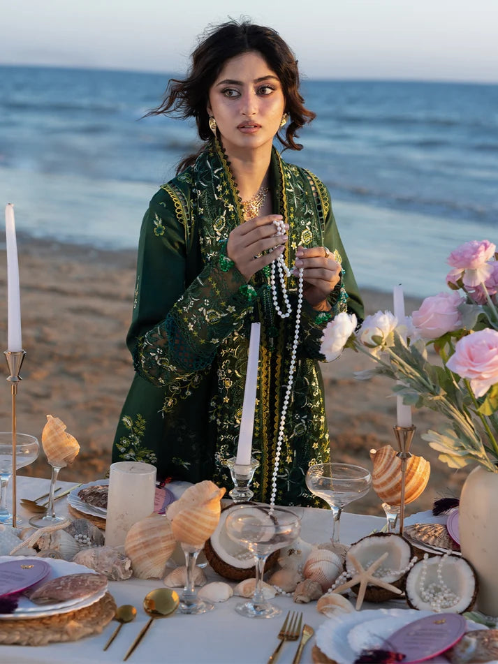 BP-1012 Luxury Lawn Embroidered Unstitched 3 Piece Suit