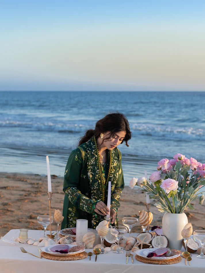 BP-1012 Luxury Lawn Embroidered Unstitched 3 Piece Suit