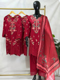 BP-1028 Dhanak 3-Piece Ready-to-Wear Ladies Suit with Printed Dupatta