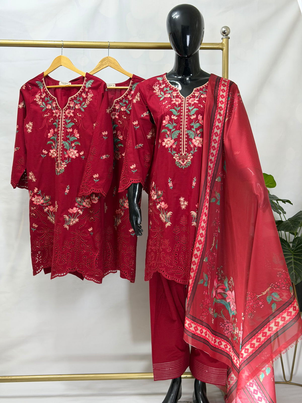 BP-1028 Dhanak 3-Piece Ready-to-Wear Ladies Suit with Printed Dupatta